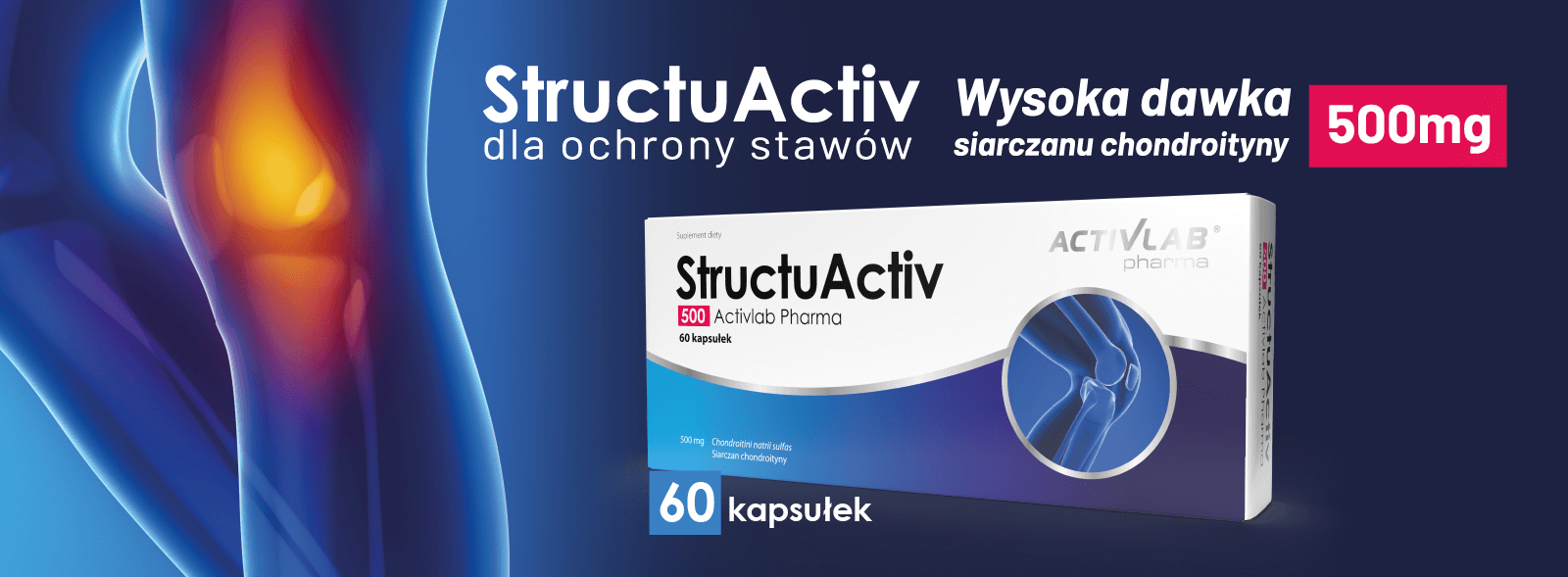 Structuactiv - 500 mg siarczanu chondroityny na kapsułkę